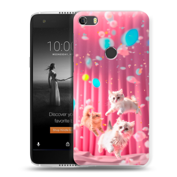 Силиконовый чехол на Alcatel Idol 5S с принтом милые котики