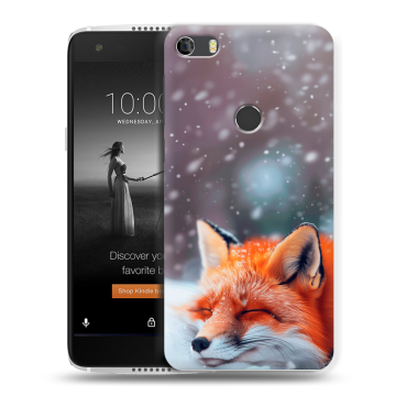 Силиконовый чехол на Alcatel Idol 5S с принтом лиса Силиконовый чехол на Alcatel Idol 5S с принтом лиса