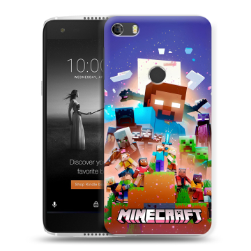 Силиконовый чехол на Alcatel Idol 5S с принтом Майнкрафт Minecraft Силиконовый чехол на Alcatel Idol 5S с принтом Майнкрафт Minecraft