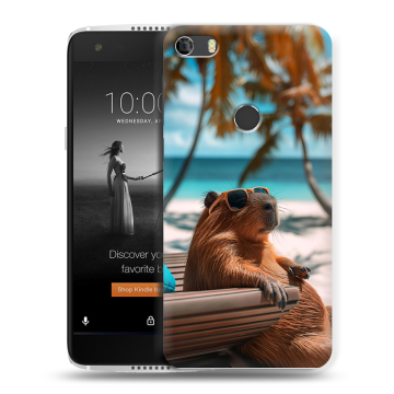 Силиконовый чехол на Alcatel Idol 5S с принтом Капибара Силиконовый чехол на Alcatel Idol 5S с принтом Капибара