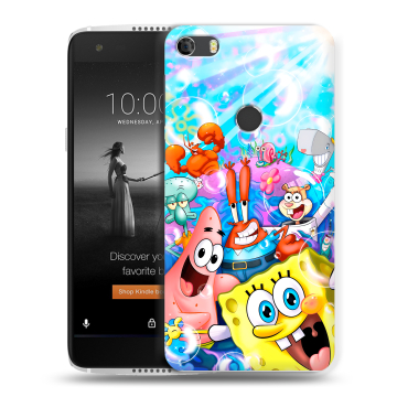 Силиконовый чехол на Alcatel Idol 5S с принтом спанчбоб спанч боб