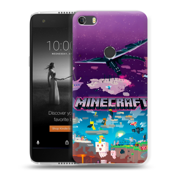 Силиконовый чехол на Alcatel Idol 5S с принтом Майнкрафт Minecraft Силиконовый чехол на Alcatel Idol 5S с принтом Майнкрафт Minecraft