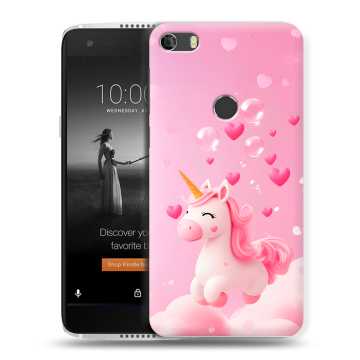 Силиконовый чехол на Alcatel Idol 5S с принтом Единорог