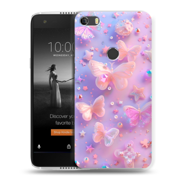 Силиконовый чехол на Alcatel Idol 5S с принтом Бабочки Силиконовый чехол на Alcatel Idol 5S с принтом Бабочки