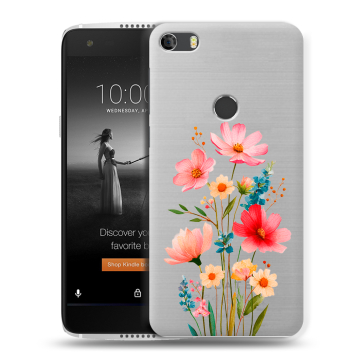 Силиконовый чехол на Alcatel Idol 5S с принтом Цветы