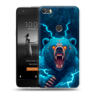 Силиконовый чехол на Alcatel Idol 5S с принтом Медведь
