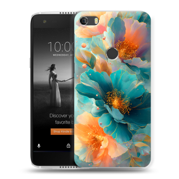 Силиконовый чехол на Alcatel Idol 5S с принтом Цветы
