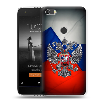 Силиконовый чехол на Alcatel Idol 5S с принтом Флаг России