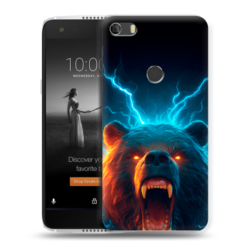 Силиконовый чехол на Alcatel Idol 5S с принтом Медведь