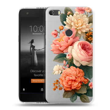 Силиконовый чехол на Alcatel Idol 5S с принтом цветы
