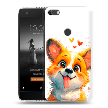 Силиконовый чехол на Alcatel Idol 5S с принтом корги Силиконовый чехол на Alcatel Idol 5S с принтом корги