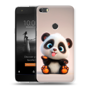 Силиконовый чехол на Alcatel Idol 5S с принтом милая панда Силиконовый чехол на Alcatel Idol 5S с принтом милая панда