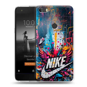 Силиконовый чехол на Alcatel Idol 5S с принтом Nike Найк