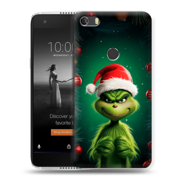 Силиконовый чехол на Alcatel Idol 5S с принтом Гринч Новый год Рождество