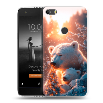 Силиконовый чехол на Alcatel Idol 5S с принтом Новый год