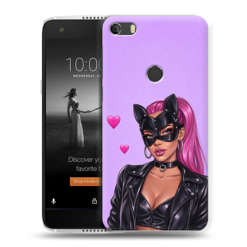 Силиконовый чехол на Alcatel Idol 5S с принтом женский