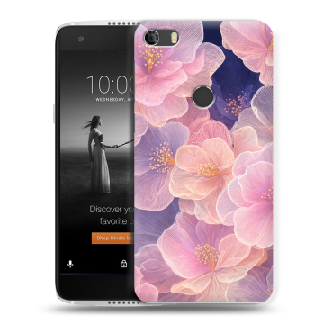 Силиконовый чехол на Alcatel Idol 5S с принтом женский