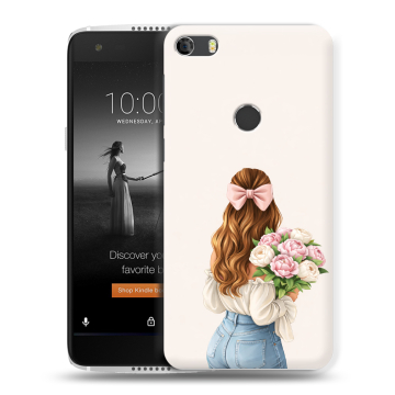 Силиконовый чехол на Alcatel Idol 5S с принтом женский Силиконовый чехол на Alcatel Idol 5S с принтом женский