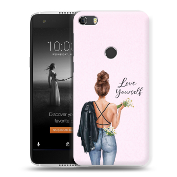 Силиконовый чехол на Alcatel Idol 5S с принтом женский Силиконовый чехол на Alcatel Idol 5S с принтом женский