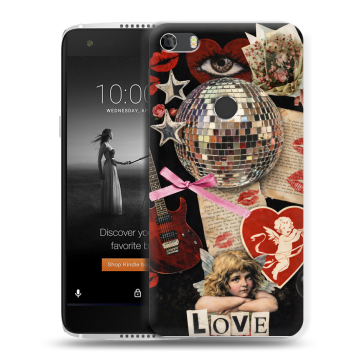 Силиконовый чехол на Alcatel Idol 5S с принтом для девочек