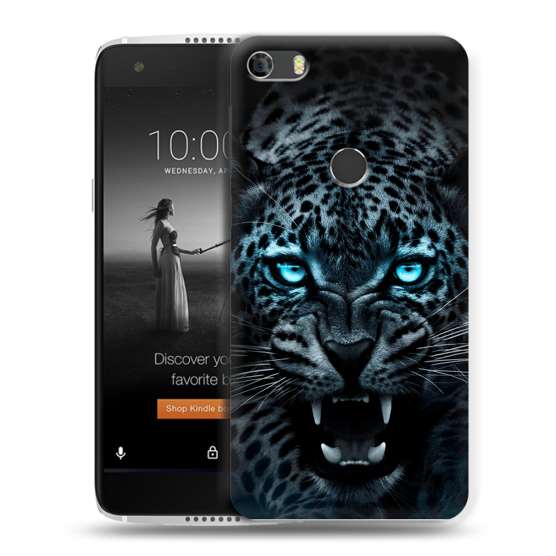 Силиконовый чехол на Alcatel Idol 5S с принтом Темный леопард Силиконовый чехол на Alcatel Idol 5S с принтом Темный леопард