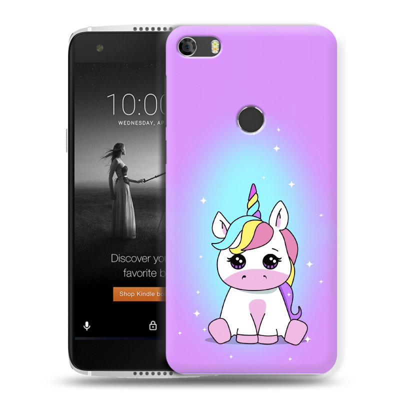 Силиконовый чехол на Alcatel Idol 5S с принтом Единорог Силиконовый чехол на Alcatel Idol 5S с принтом Единорог