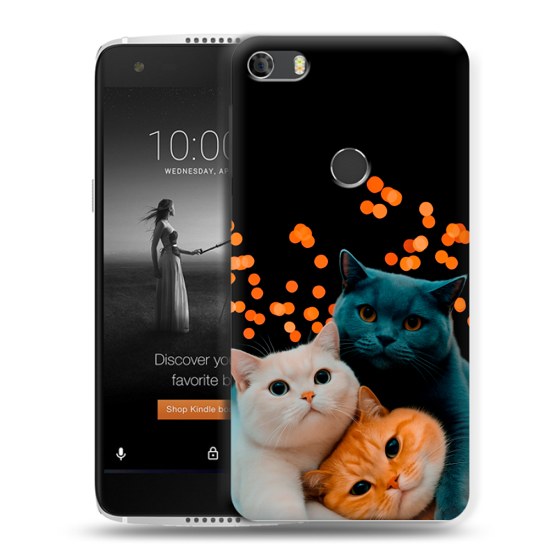 Силиконовый чехол на Alcatel Idol 5S с принтом Кошки Силиконовый чехол на Alcatel Idol 5S с принтом Кошки
