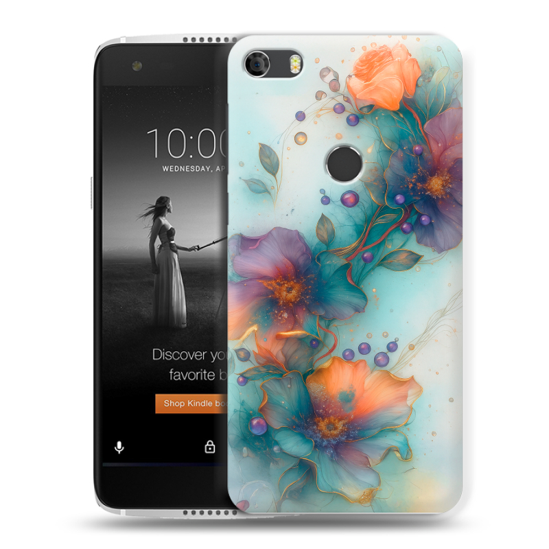 Силиконовый чехол на Alcatel Idol 5S с принтом Акварельные цветы Силиконовый чехол на Alcatel Idol 5S с принтом Акварельные цветы
