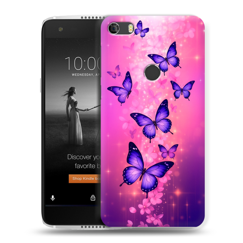 Силиконовый чехол на Alcatel Idol 5S с принтом Бабочки Силиконовый чехол на Alcatel Idol 5S с принтом Бабочки