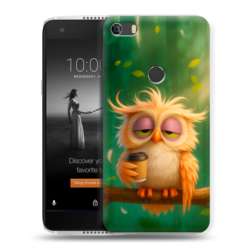 Силиконовый чехол на Alcatel Idol 5S с принтом сова Силиконовый чехол на Alcatel Idol 5S с принтом сова