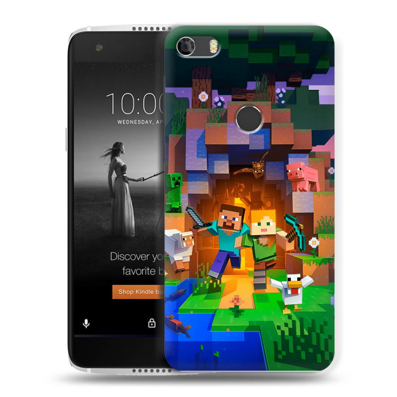 Силиконовый чехол на Alcatel Idol 5S с принтом Майнкрафт Minecraft Силиконовый чехол на Alcatel Idol 5S с принтом Майнкрафт Minecraft