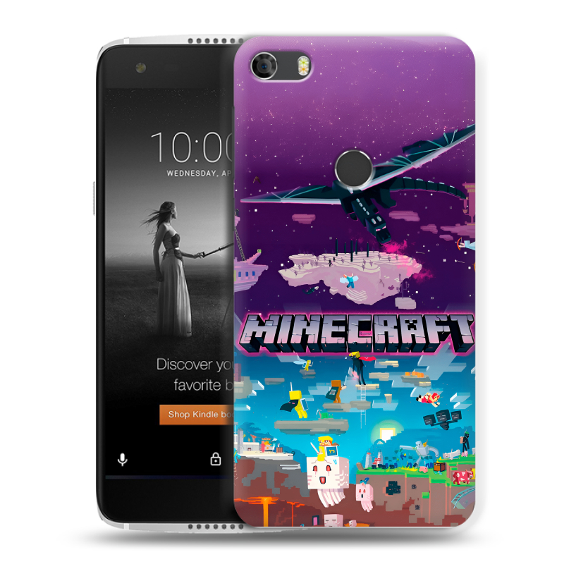 Силиконовый чехол на Alcatel Idol 5S с принтом Майнкрафт Minecraft Силиконовый чехол на Alcatel Idol 5S с принтом Майнкрафт Minecraft