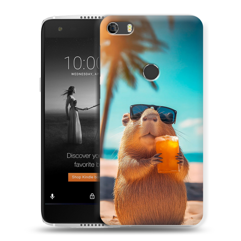 Силиконовый чехол на Alcatel Idol 5S с принтом Капибара Силиконовый чехол на Alcatel Idol 5S с принтом Капибара