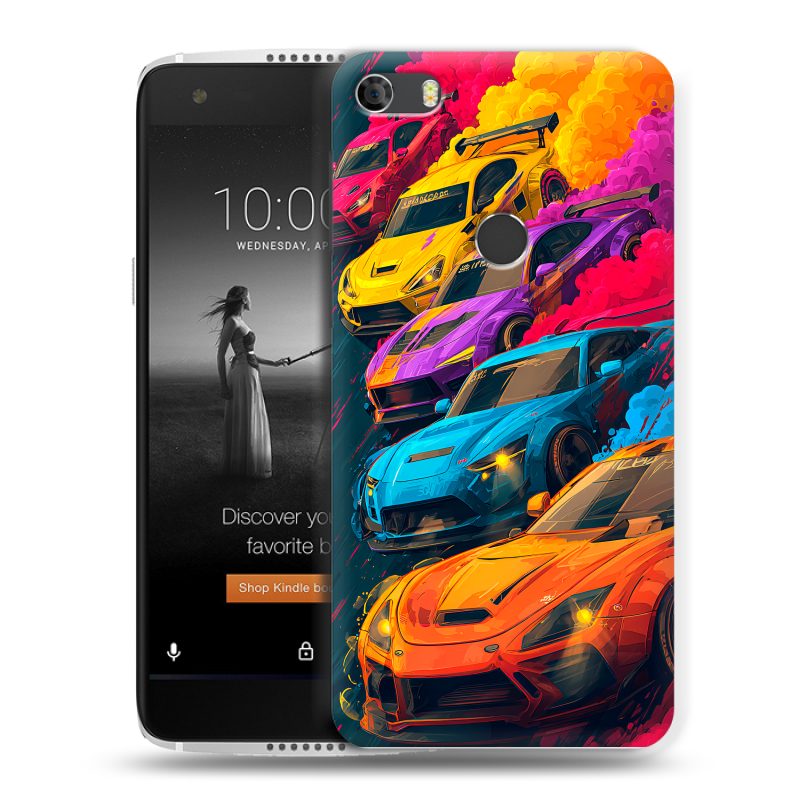 Силиконовый чехол на Alcatel Idol 5S с принтом Тачки Силиконовый чехол на Alcatel Idol 5S с принтом Тачки