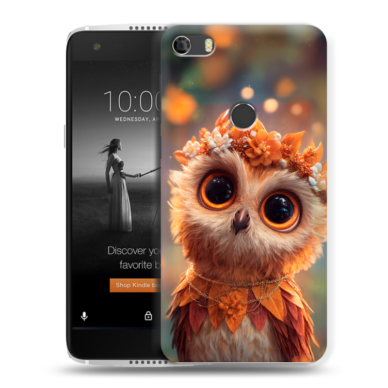 Силиконовый чехол на Alcatel Idol 5S с принтом Милая сова Силиконовый чехол на Alcatel Idol 5S с принтом Милая сова