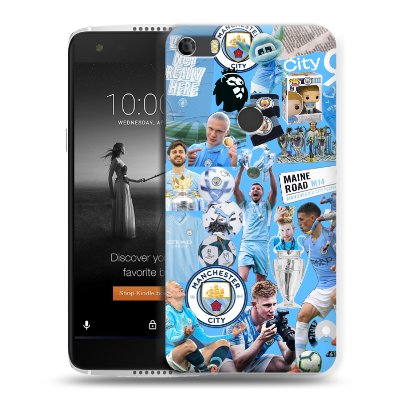 Силиконовый чехол на Alcatel Idol 5S с принтом Man City Манчестер Сити Силиконовый чехол на Alcatel Idol 5S с принтом Man City Манчестер Сити