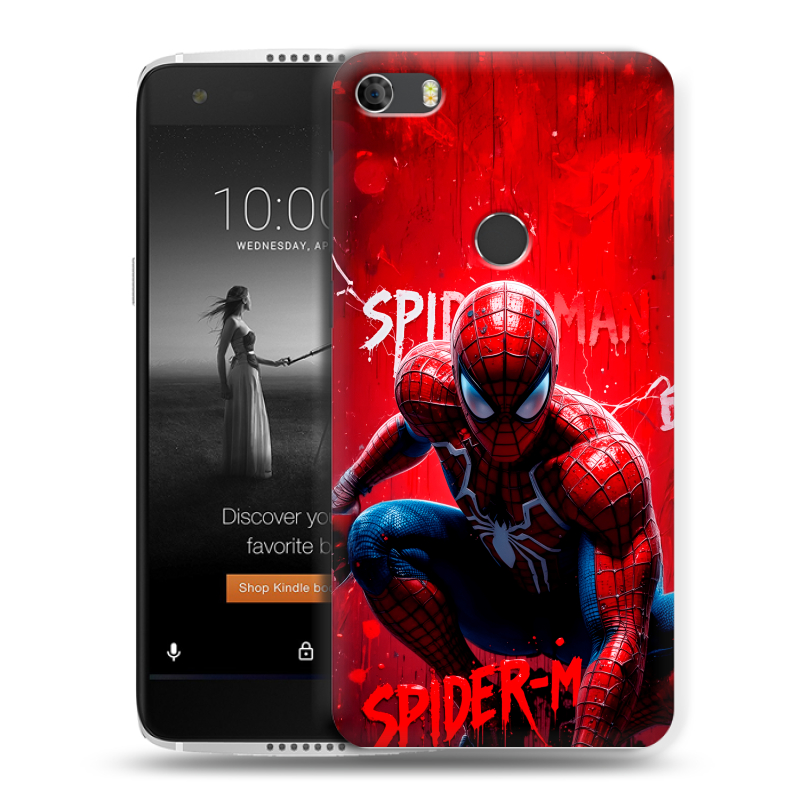 Силиконовый чехол на Alcatel Idol 5S с принтом Spiderman Человек паук Силиконовый чехол на Alcatel Idol 5S с принтом Spiderman Человек паук