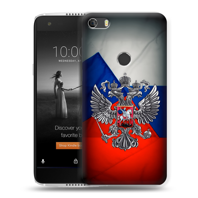 Силиконовый чехол на Alcatel Idol 5S с принтом Флаг России Силиконовый чехол на Alcatel Idol 5S с принтом Флаг России
