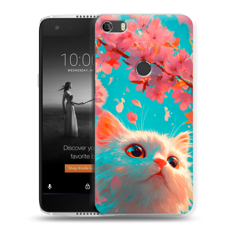 Силиконовый чехол на Alcatel Idol 5S с принтом Красивый кот Силиконовый чехол на Alcatel Idol 5S с принтом Красивый кот