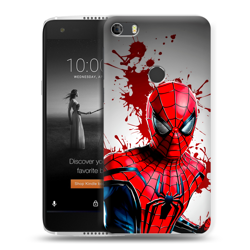 Силиконовый чехол на Alcatel Idol 5S с принтом Spiderman Человек паук Силиконовый чехол на Alcatel Idol 5S с принтом Spiderman Человек паук