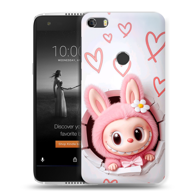 Силиконовый чехол на Alcatel Idol 5S с принтом Labubu Лабубу Силиконовый чехол на Alcatel Idol 5S с принтом Labubu Лабубу