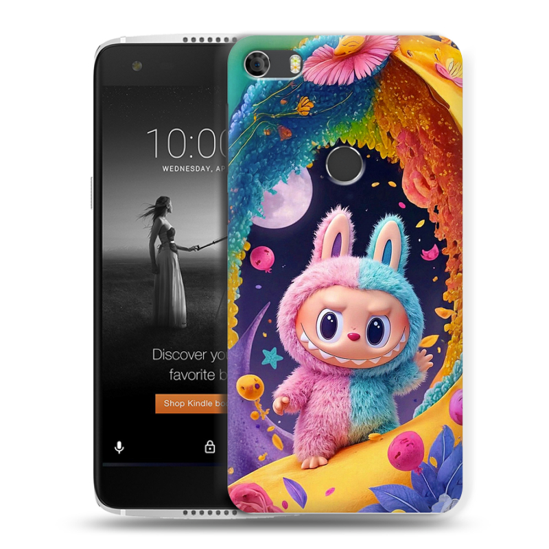 Силиконовый чехол на Alcatel Idol 5S с принтом Labubu Лабубу Силиконовый чехол на Alcatel Idol 5S с принтом Labubu Лабубу