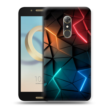 Силиконовый чехол на Alcatel A7 с принтом Абстракция неон Силиконовый чехол на Alcatel A7 с принтом Абстракция неон