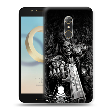 Силиконовый чехол на Alcatel A7 с принтом Скелет Силиконовый чехол на Alcatel A7 с принтом Скелет