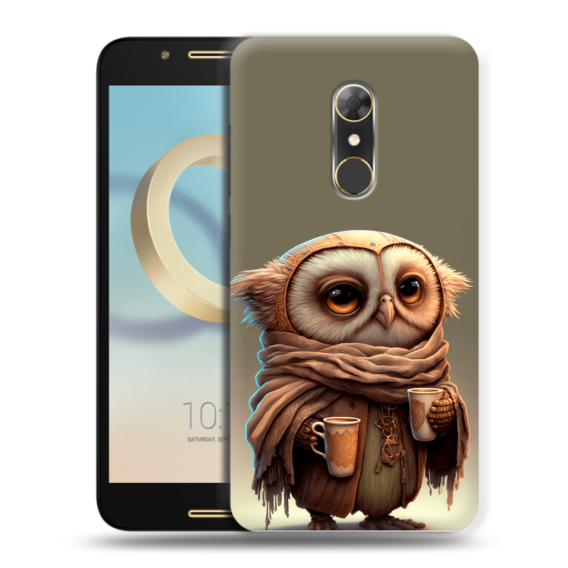 Силиконовый чехол на Alcatel A7 с принтом Сова Силиконовый чехол на Alcatel A7 с принтом Сова
