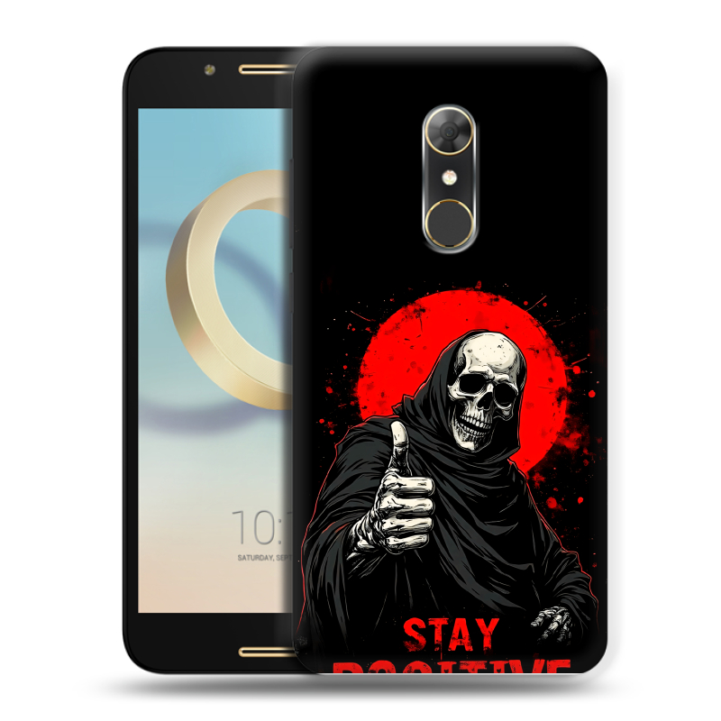 Силиконовый чехол на Alcatel A7 с принтом смешной скелет Силиконовый чехол на Alcatel A7 с принтом смешной скелет