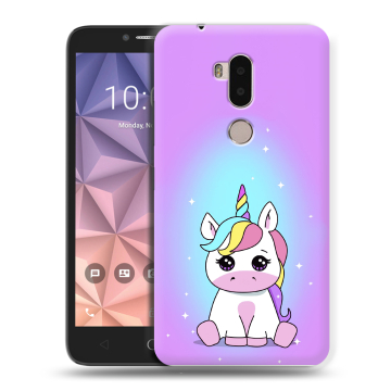 Силиконовый чехол на Alcatel A7 XL с принтом Единорог Силиконовый чехол на Alcatel A7 XL с принтом Единорог