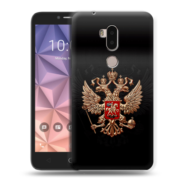 Силиконовый чехол на Alcatel A7 XL с принтом Герб России Силиконовый чехол на Alcatel A7 XL с принтом Герб России