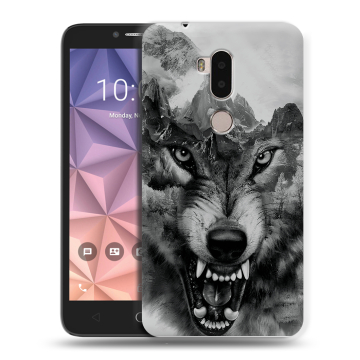 Силиконовый чехол на Alcatel A7 XL с принтом Волк Силиконовый чехол на Alcatel A7 XL с принтом Волк