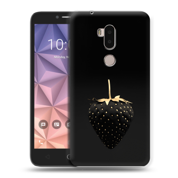 Силиконовый чехол на Alcatel A7 XL с принтом Черная клубника